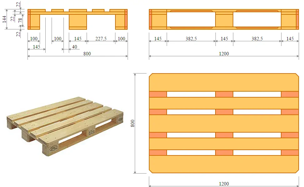 Dřevěná EUR paleta "A+" ZÁNOVNÍ